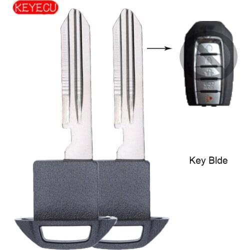 KEYECU 2PCS Emergency Insert Key Blade Prox Keyless Uncut Key for Nissan Infiniti QX60 Murano Pathfinder 2019 FCC: KR5TXN7