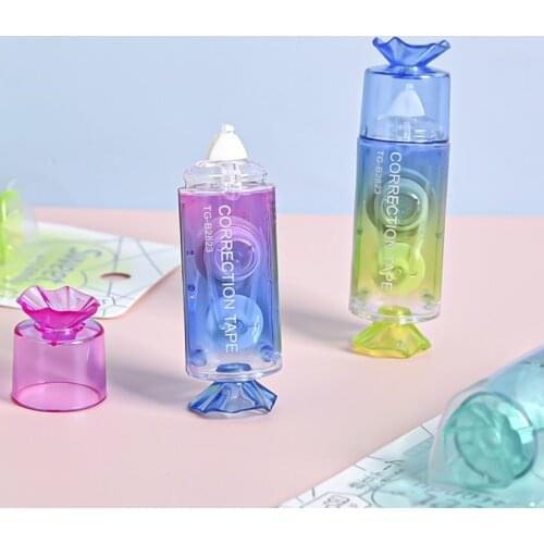 Candy Color Correction Tape, 5mm wide, 5m Long, Tear Resistant Correction Tape, Correction Tape White Tape for Office School