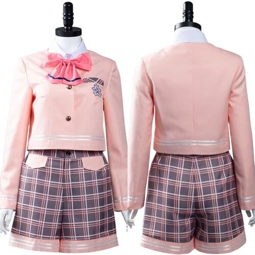 Aikatsu Planet Cosplay Costumes Seirei High School Uniform Coat+Shorts Outfits Halloween Carnival Suit