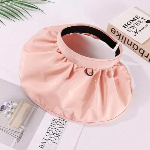 Floding Empty Top Caps Outdoor Breathable Travel Hats Anti-UV Visor Female Headband Holiday Beach Hat Ladies Summer Shade Caps