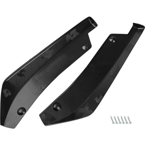 2pcs Glossy Black Car Rear Bumper Lips Shovels Diffuser Splitter Protector For Auto DIY Accessories With Screws