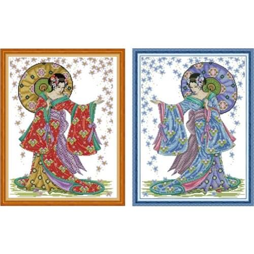 Rain flower Beauty counted printed on the canvas 11CT 14CT DIY kit Cross Stitch embroidery needlework Sets home decor