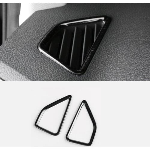 Stainless steel Car Dashboard Air Outlet Vent Trim Frame Cover Sticker Styling Accessory For Skoda Karoq 2018 2017 2Pcs/Set