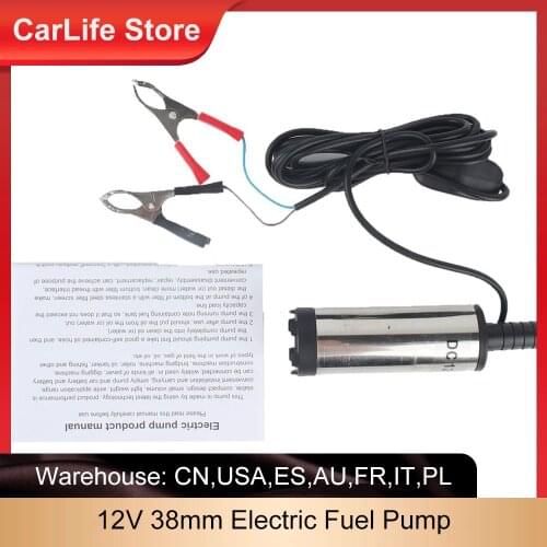New 12V 38mm Electric Fuel Pump Water Oil Transfer Refueling Submersible Pump For Diesel Water Pump Car Motorbike diesel hear