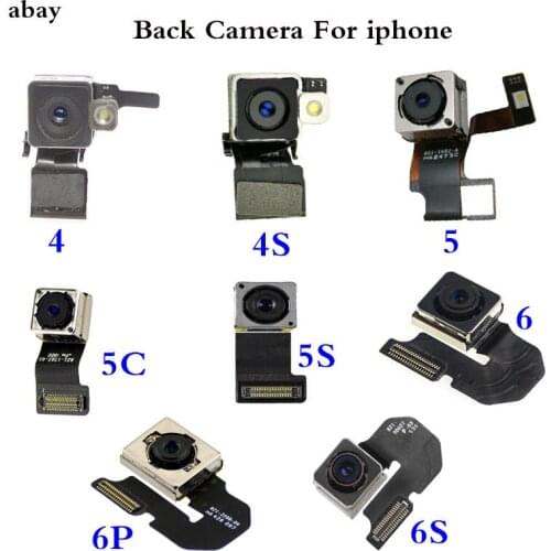 OEM 100% TEST WORKING Back Rear Camera With Flash Module Sensor Flex Cable For iPhone 4 4S 5 5G 6 6S 6 Plus Replacement Parts