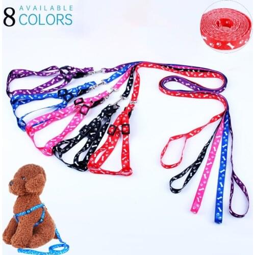 Pet Printed Chest Harness Traction Rope Cat Dog Vest Harness Adjustable Outdoor Goods For Small Medium Arnes Perro Mediano Dogs