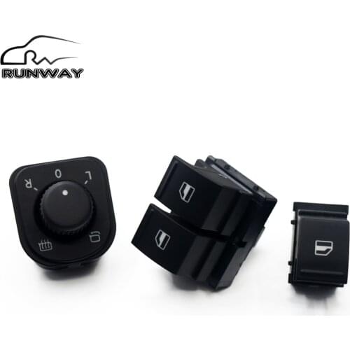Factory direct sales!Power Side Mirror Window Switch Button 3PCS / SET For Volkswagen VW Caddy Jetta Golf 5 MK5 V Puls Passat B6