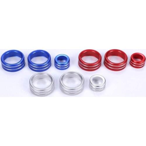Aluminum Alloy Air Conditioning Knobs Audio Circle Trim For BMW 1 2 3 4 Series F30 F46 F46 GT X1 F47 F48 2013-2017