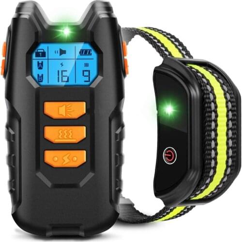Electric Dog Training Collar Shock Pet Remote Control Waterproof Rechargeable for All Size Vibration bark stop Collars