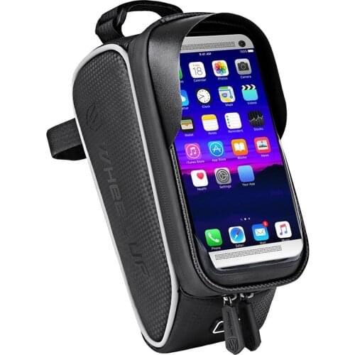 Bicycle Front Tube Bag Waterproof Mountain Bike Phone Storage Holder for Outdoor Cycling