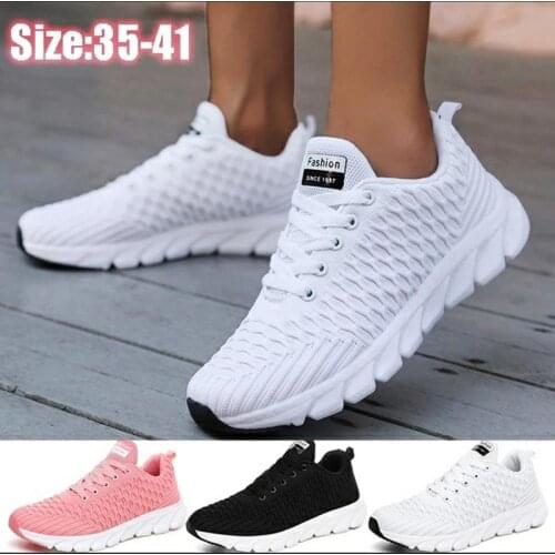 Plus Size Breathable Light Weight Womens Sports Shoes White Sneakers for Women Sport Shoes Women Running Tennis Female GME-2067