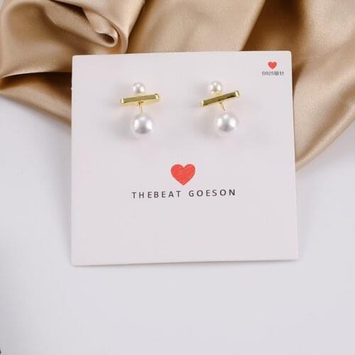 Charm S925 Pin Earrings Fashion New Wild High Sense Niche Elegant Size Pearl Temperament Net Red Earrings Women Wholesale
