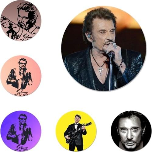 Johnny Hallyday Badge Brooch Pin Accessories For Clothes Backpack Decoration gift 58mm