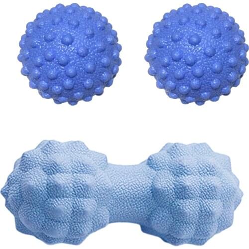 1 Set Peanut Massage Yoga Balls Therapy Health Care Gym Fitness Ball Relief Muscle Pain Stress Peanut Point Ball (Random colors)