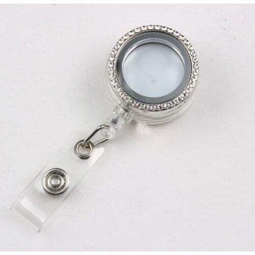 Alloy Badge Reel Floating Locket Magnetic With Crystal 30mm Living Floating Locket Mix Colors 10pcs