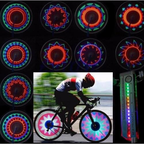 16 Led Waterproof Motorcycle Cycling Bike Bicycle Tire Wheel Valve Flashing Spoke Light 30 Kinds Of Pattern Bike Accessories #YJ