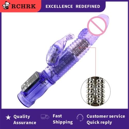 2021 Dual Motor Dildo Rabbit Vibrator 12 Speeds Vibration Rotation SM Sex Toy for Women G Spot Massager Clitoris Stimulator Sexo
