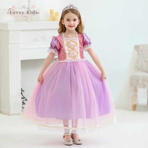 2021 Baby Girl Princess Dress Puff Sleeve Sequined Patchwork Fluffy Tutu Ball Gown Cosplay Toddler Girl Dress Tulle Clothes