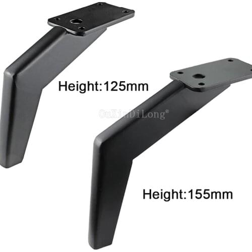 4PCS Black Metal Sofa Legs Furniture Feet Sofa Bed Table Bookcase Cabinet Replacement JF1802