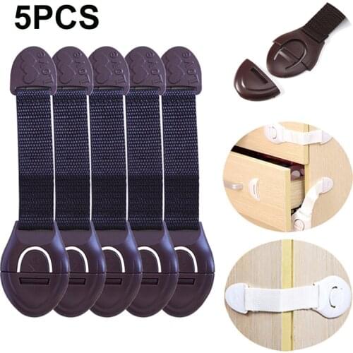 5PCs/lot Baby Drawer Lock Children Security Protector Baby Drawer Door Locks Wardrobe Cupboard Safety Kids Cabinet Locks