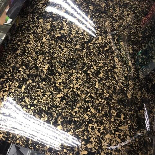 50cmx200/300/500cm Gold Forged Carbon Vinyl Wrap with Air Release Bubbles Free Adhesive DIY Car Styling Sticker Decal Wrapping