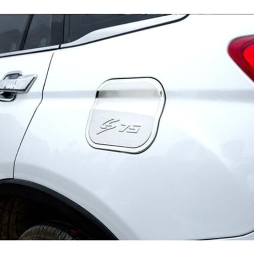 Car styling ACCESSORIES FIT FOR chang an CS75 2014-2017 STAINLESS STEEL DECORATIVE FUEL TANK COVER TRIM