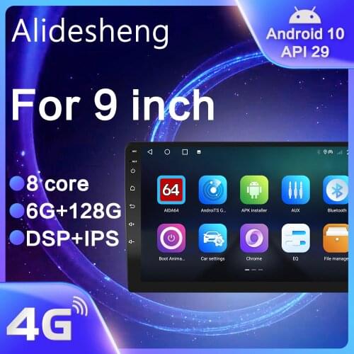 2DIN 9 inch Android 10.0 6G+128GB DSP Car Radio Video Audio Player 8 core multimedia Navigation For Hyundai Kia toyota CRV lada
