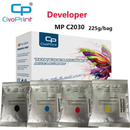 Civoprint compatible for Ricoh Aficio MP C2030 C2050 C2010 C2550 C2530 C2051 C2551 developer Iron Powder 225g bag color BK C M Y
