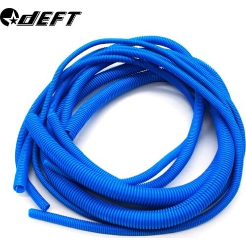 DEFT 4PCS 2M 8mm-25mm Flexible PP Corrugated Tube Auto Car Corrugated Conduit Tube Pipe Hose Insulation Wire Harness Casing