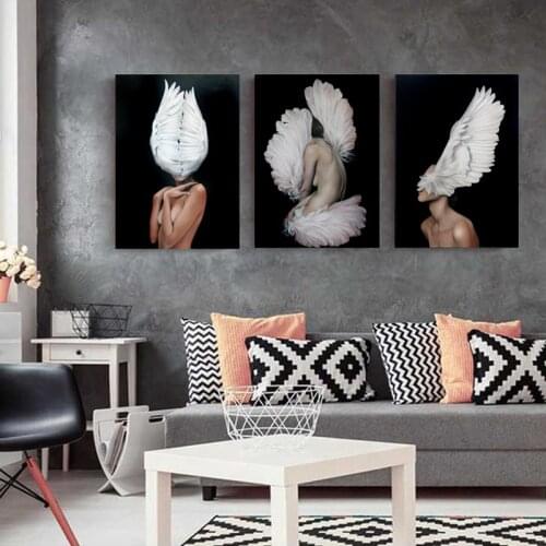 Home Decor Modern Figure Lady Head Flower Picture Nordic Canvas Painting Wall Art Posters and Prints Decor for Bedroom Dorm Room