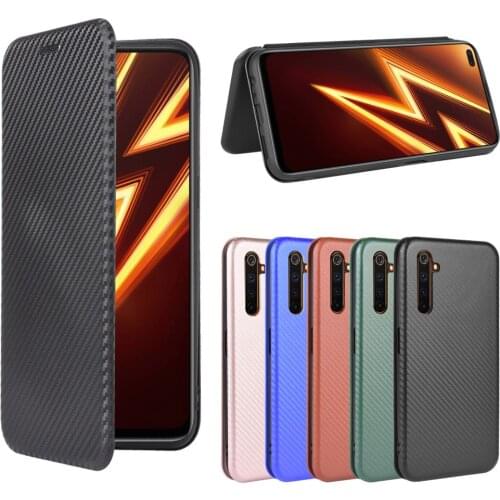 For OPPO Realme 6 Pro Case Carbon Fiber Flip Leather Case For OPPO Realme 6 Pro Realme6 Realme 6 Pro Case Cover