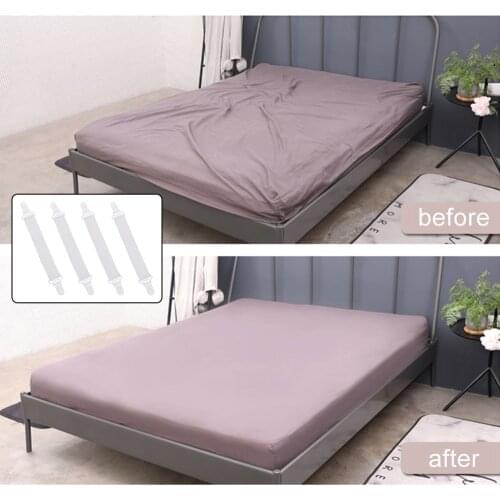 Holder Fasteners Elastic Straps 4PCS/Set Fixing Slip-Resistant Belt Elastic Bed Sheet Mattress Cover Blankets Grippers Clip