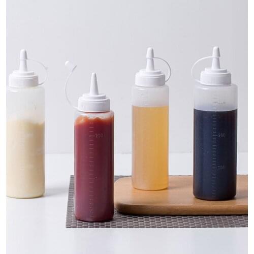 Kitchen Squeeze Squirt Condiment Bottles with Twist Ketchup Mustard Mayo Hot Sauces Olive Oil Bottles