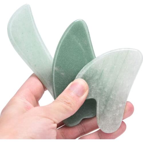 Aventurine Face Massager Gua Sha Scraper Board Facial Guasha Meridian Muscle Relaxation Skin Lifting Face Thin Gouache Scraper