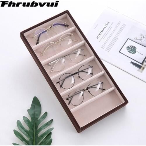 Wholesale Fashion Glasses Cases 6 Grids Sunglasses Display Box Sunglasses Display Glasses Display Props Jewelry Organizer Tray