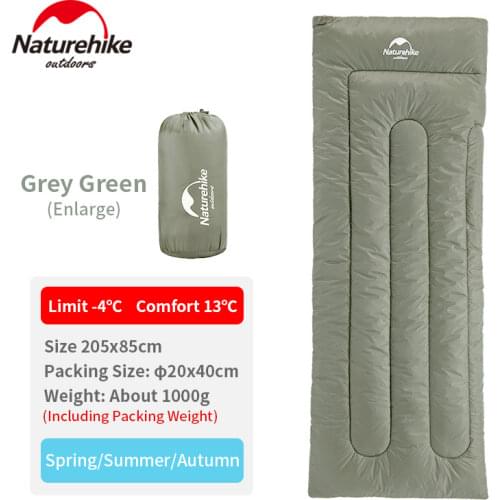 Naturehike New Sleeping Bag Envelope Type 3 Seasons Single Person Waterproof Warm Cotton Sleeping Bag Outdoor Camping Travel