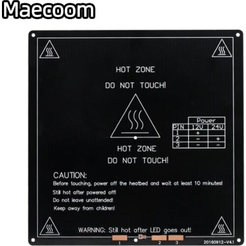 MK3 Mk2 Heated Bed 12V 24V Parts For Reprap Mendel HotBed 3D Printers Part 220*220mm Aluminium Plate 3mm Heatbed PCB Accessories