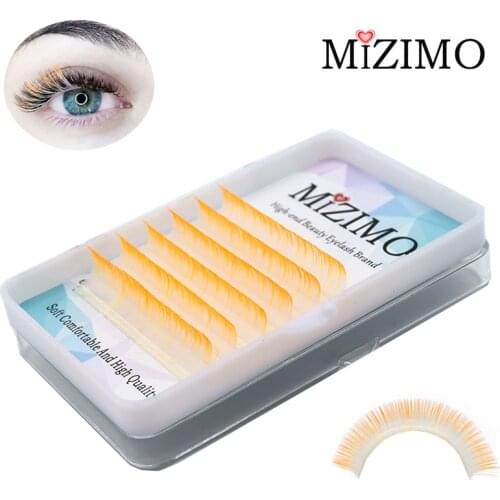 MIZIMO new color grafting eyelash white orange color gradient eyelash personalized eyelash lengthening tool