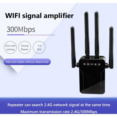 M-95B Wireless Repeater WiFi Router 300Mbps Signal 802.11b/g/n WiFi Amplifier Extender with 4 Antenna for Home Office
