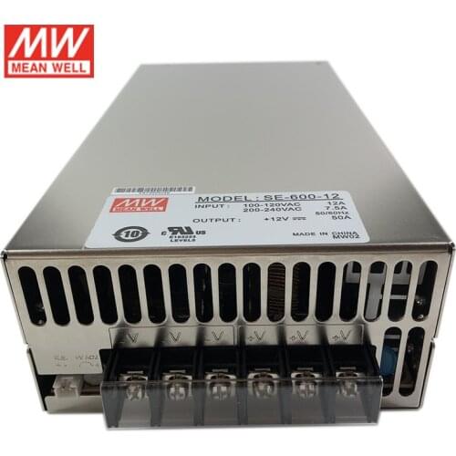 SE-600-12 MEAN WELL 600W 12V Switching Power Supply 110V/220V AC to 12V DC 50A 600W Meanwell Power Supply Unit Transformer PSU