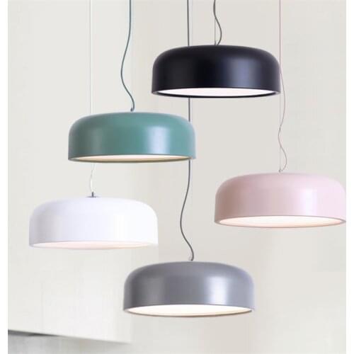 Modern Double Dimmer LED Pendant Light Fixtures Nordic Design Color Hanging Lamp Deco Home Dining Room Lights Pendant Lighting