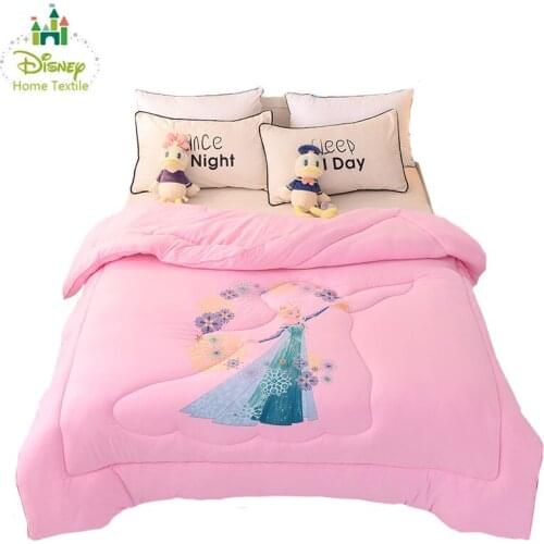 Pink Frozen Elsa Quilting Comforter for Winter Season single twin queen size Quilt Duvet Girls bedroom Kids bed polyester fabric