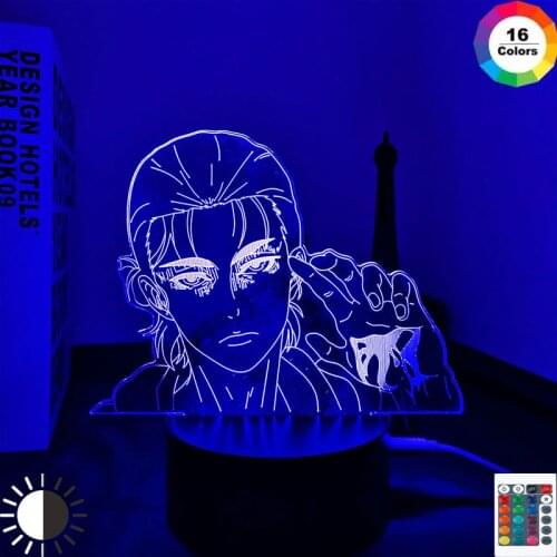 Anime Led Lamp Attack on Titan Eren X Jujutsu Kaisen for Kid Bedroom Decor Birthday Gift Manga AOT Attack on Titan 3d Led Light