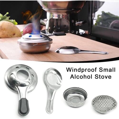 Outdoor Gas Stove Lightweight Portable stainless steel Alcohol Stove Solid Liquid Burner Windproof Camping Stove For Travel