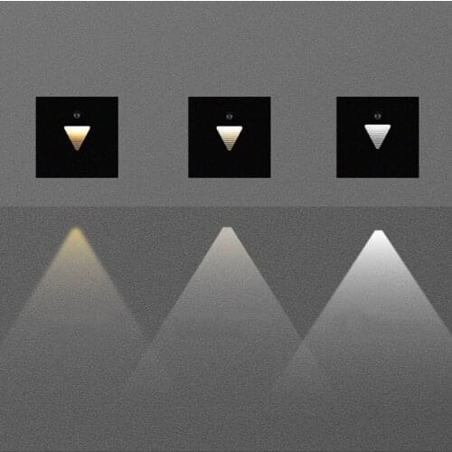 Outdoor Waterproof LED Step Light 3W LED Wall Corner Light Aluminum Indoor Recessed LED Stair Footlight Pathway Stairway Light
