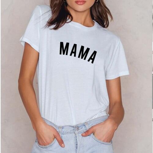 Mama T Shirt Letter Print Top Graphic Tees Streetwear Summer Tops 2021 Short Sleeve Tees Aesthetic T Shirt Women Ladies Tops