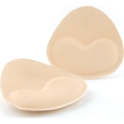 1pairs women Thick Sponge Swimsuit Pad Inserts Breast bra Enhancer Push Up Bikini Padded Removeable Bra Pads wholesale
