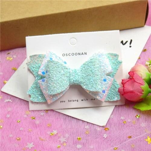 1 Piece Three layers Flash Ties Bows Elastic Bands For Baby Girls Hairpin Creativity Pink Clip Scrunchy Kids Hair Accessories