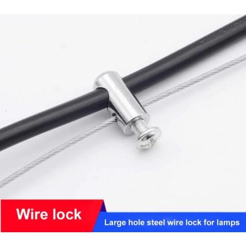 10PCS Steel Wire Lock For Chandelier Pendant Lamp Adjustable Hanging Wire Metal Fixed Locker Hardware Lighting Accessories