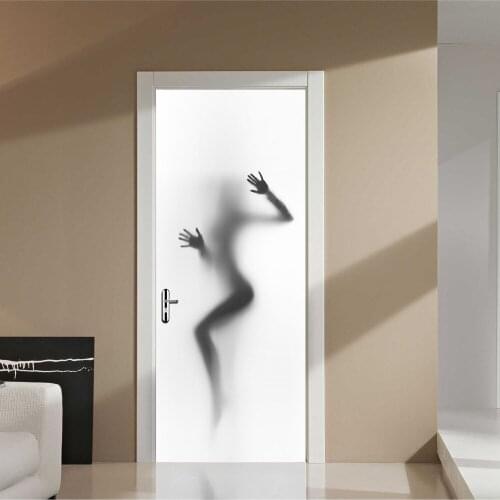 2pcs/set 3D Door Stickers Human Body Marilyn Monroe Art Murals Decal Door Wall Home Bedroom Living Room Decor 38.5X200cm